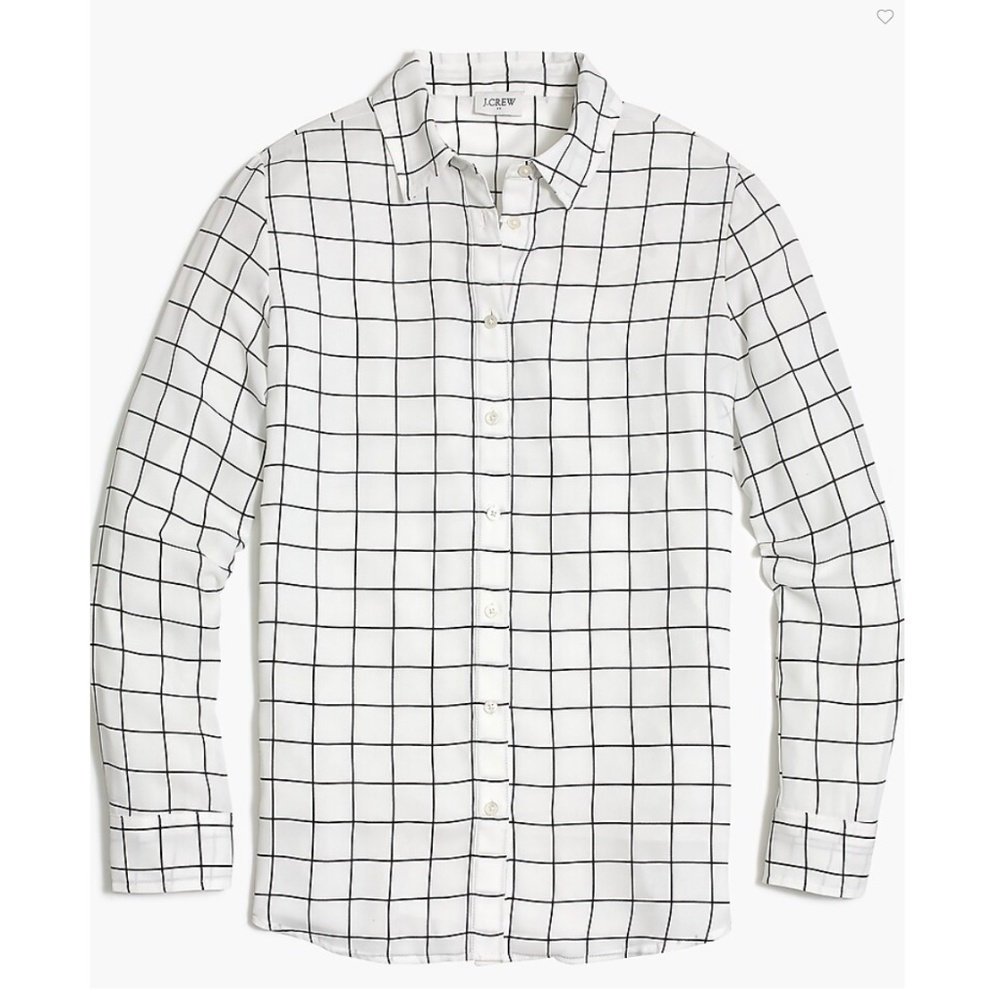 J.Crew Factory Women's Black and White Button Down Top